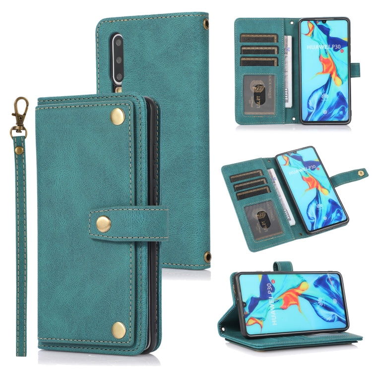 For Huawei P30 PU + TPU Horizontal Flip Leather Case with Holder & Card Slot & Wallet & Lanyard