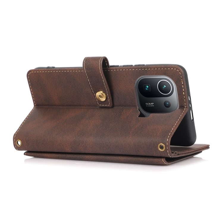 For Xiaomi Mi 11 Pro PU + TPU Horizontal Flip Leather Case with Holder & Card Slot & Wallet & Lanyard