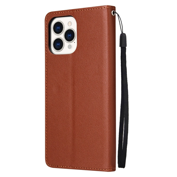 For iPhone 13 Pro Multifunctional Horizontal Flip Leather Case, with Three Card Slot & Holder & Photo Frame & Lanyard