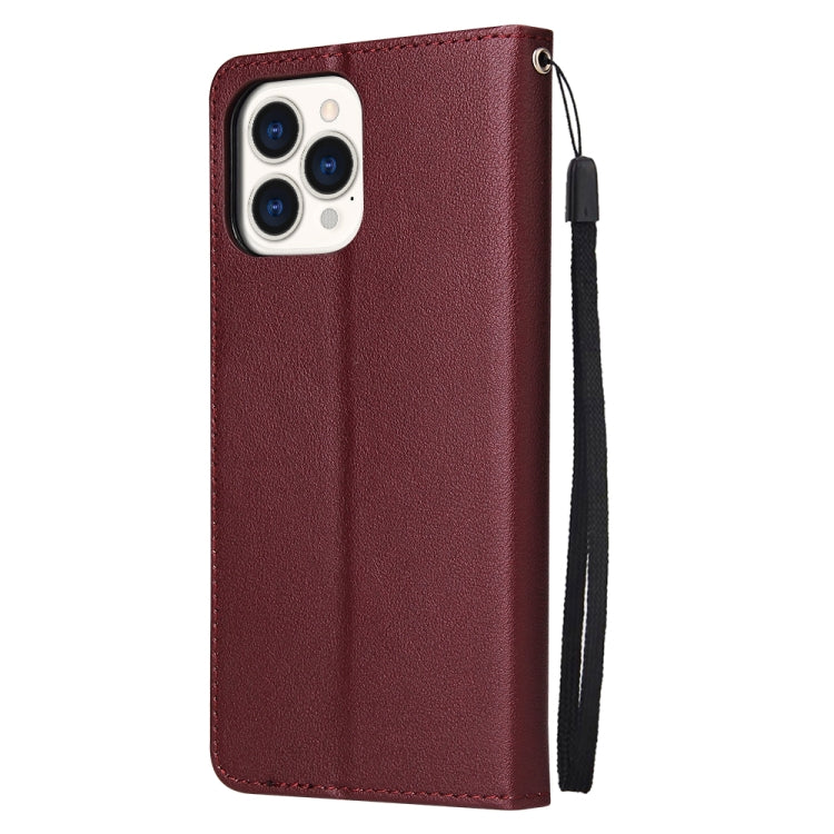 For iPhone 13 Pro Multifunctional Horizontal Flip Leather Case, with Three Card Slot & Holder & Photo Frame & Lanyard