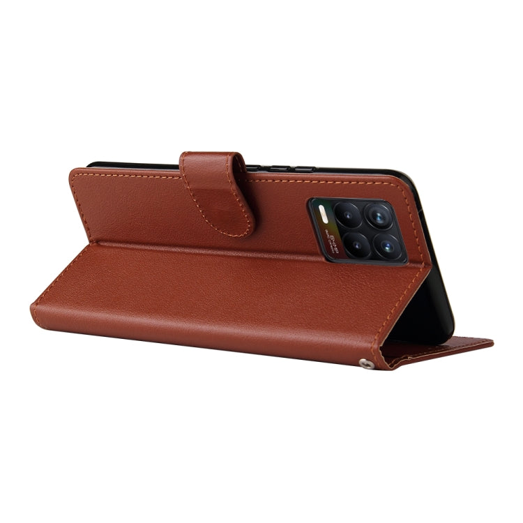 For OPPO Realme 8 / 8 Pro 4G Multifunctional Horizontal Flip Leather Case, with Three Card Slot & Holder & Photo Frame & Lanyard