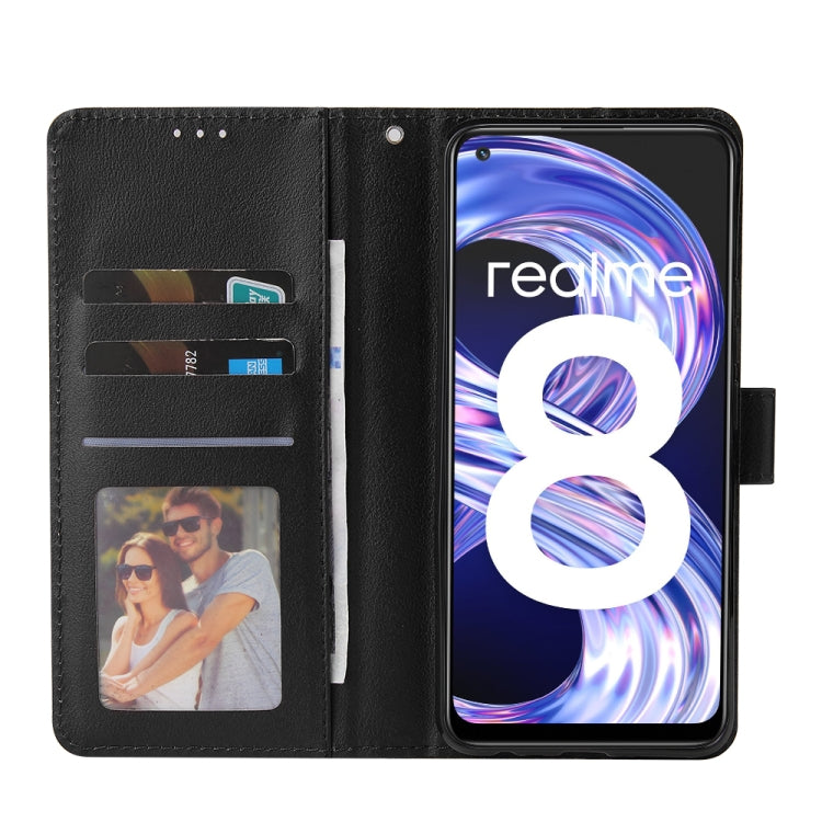 For OPPO Realme 8 / 8 Pro 4G Multifunctional Horizontal Flip Leather Case, with Three Card Slot & Holder & Photo Frame & Lanyard