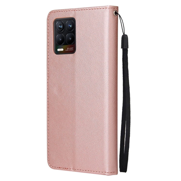 For OPPO Realme 8 / 8 Pro 4G Multifunctional Horizontal Flip Leather Case, with Three Card Slot & Holder & Photo Frame & Lanyard