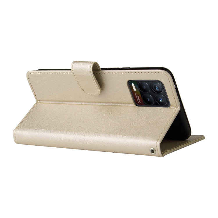 For OPPO Realme 8 / 8 Pro 4G Multifunctional Horizontal Flip Leather Case, with Three Card Slot & Holder & Photo Frame & Lanyard