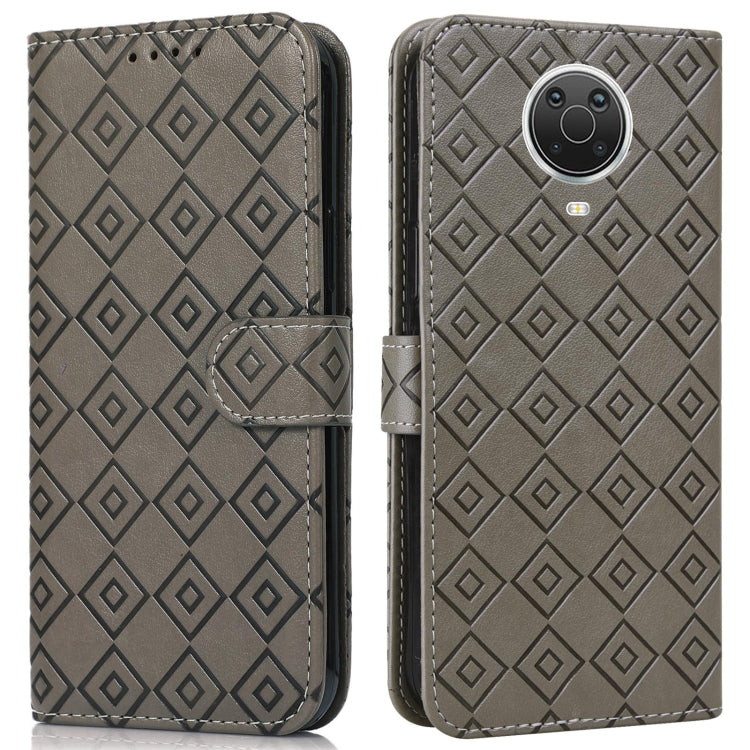 For Nokia 6.3 / G10 / G20 Embossed Big Small Concentric Squares Pattern Horizontal Flip Leather Case with Card Slot & Holder & Wallet