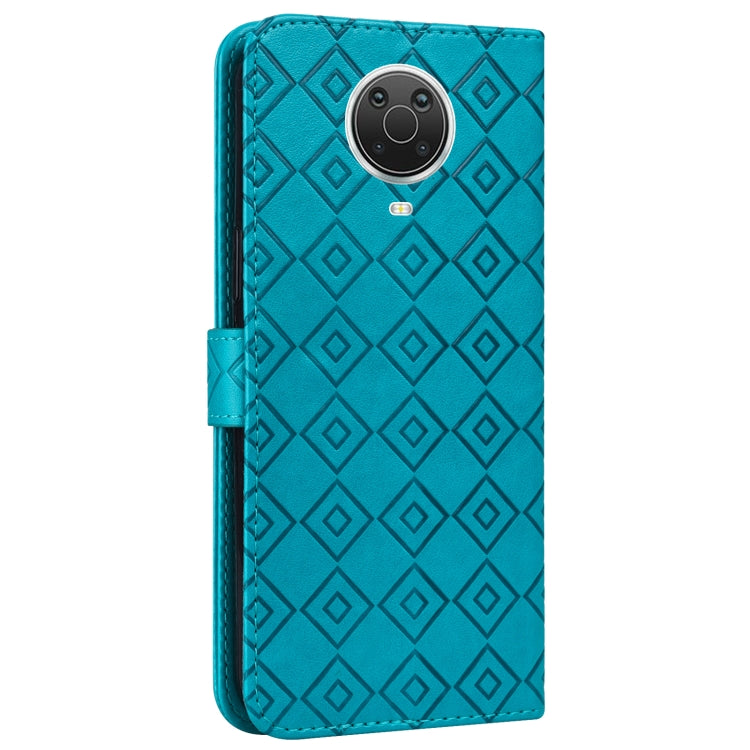 For Nokia 6.3 / G10 / G20 Embossed Big Small Concentric Squares Pattern Horizontal Flip Leather Case with Card Slot & Holder & Wallet