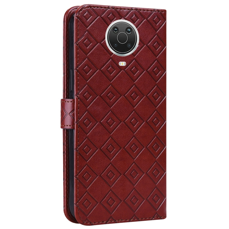 For Nokia 6.3 / G10 / G20 Embossed Big Small Concentric Squares Pattern Horizontal Flip Leather Case with Card Slot & Holder & Wallet