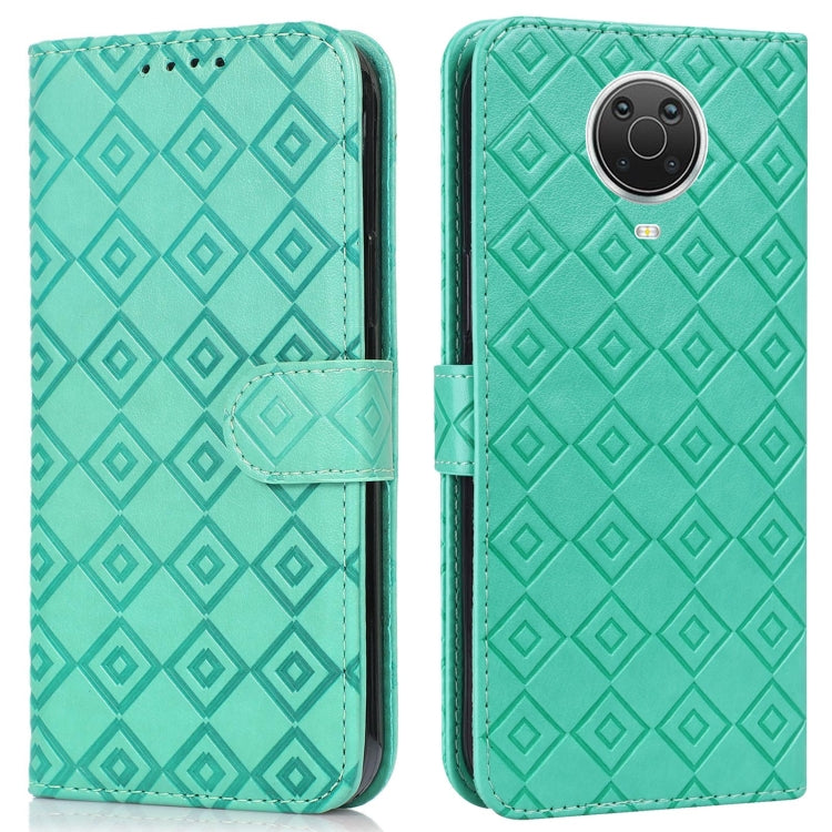 For Nokia 6.3 / G10 / G20 Embossed Big Small Concentric Squares Pattern Horizontal Flip Leather Case with Card Slot & Holder & Wallet