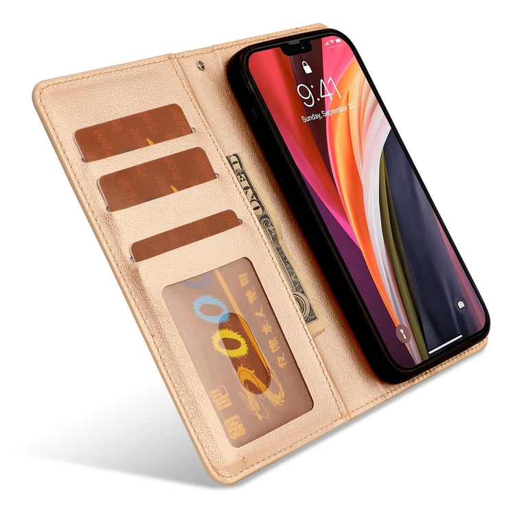 For iPhone 12 / 12 Pro Ultra-thin Separable Magnetic Horizontal Flip Leather Case with Card Slot & Wallet