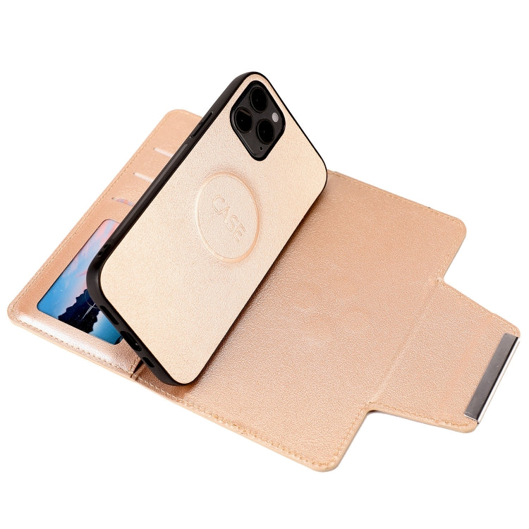 For iPhone 12 / 12 Pro Ultra-thin Separable Magnetic Horizontal Flip Leather Case with Card Slot & Wallet