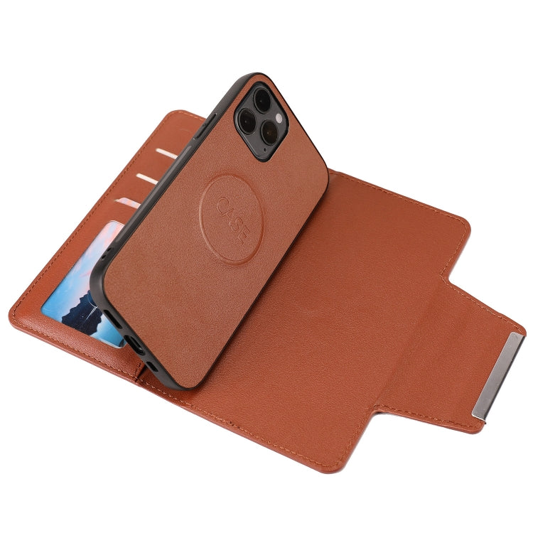 For iPhone 12 / 12 Pro Ultra-thin Separable Magnetic Horizontal Flip Leather Case with Card Slot & Wallet