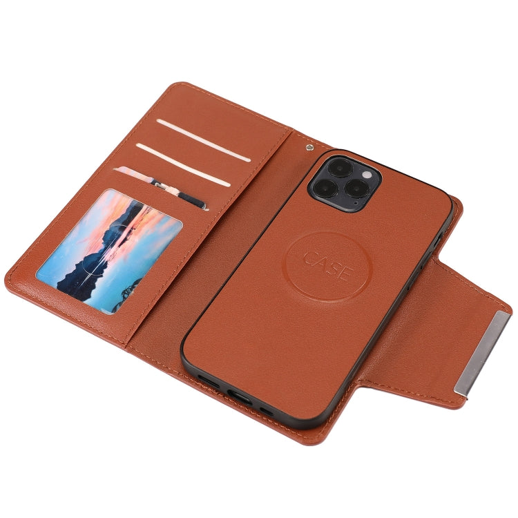 For iPhone 12 / 12 Pro Ultra-thin Separable Magnetic Horizontal Flip Leather Case with Card Slot & Wallet