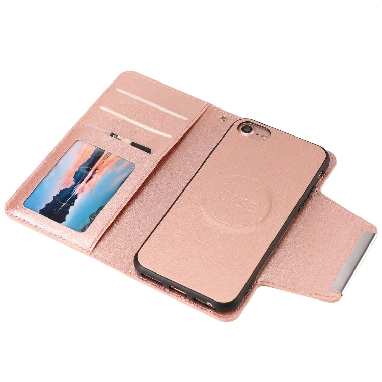 For iPhone SE 2022 / SE 2020 / 8 / 7 Ultra-thin Separable Magnetic Horizontal Flip Leather Case with Card Slot & Wallet