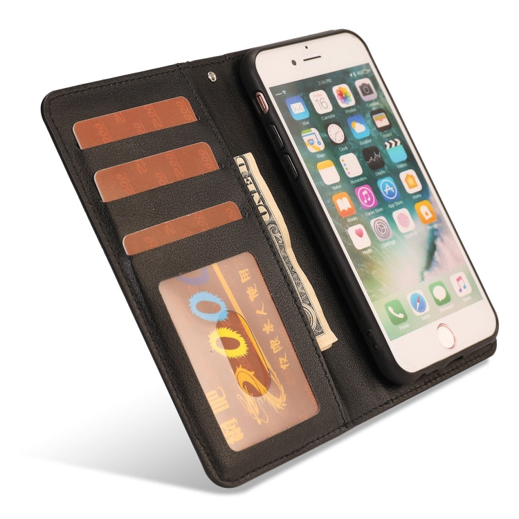 For iPhone SE 2022 / SE 2020 / 8 / 7 Ultra-thin Separable Magnetic Horizontal Flip Leather Case with Card Slot & Wallet