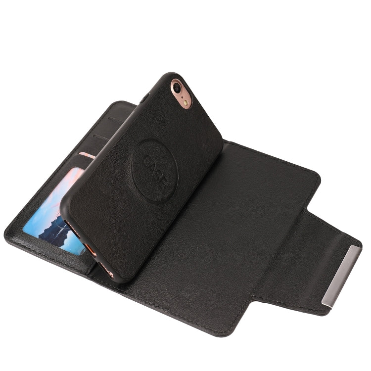 For iPhone SE 2022 / SE 2020 / 8 / 7 Ultra-thin Separable Magnetic Horizontal Flip Leather Case with Card Slot & Wallet