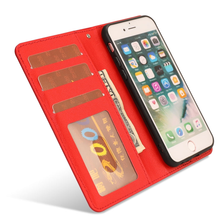 For iPhone SE 2022 / SE 2020 / 8 / 7 Ultra-thin Separable Magnetic Horizontal Flip Leather Case with Card Slot & Wallet