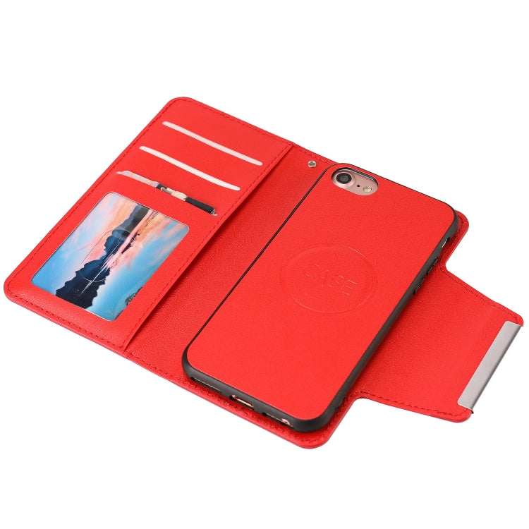 For iPhone SE 2022 / SE 2020 / 8 / 7 Ultra-thin Separable Magnetic Horizontal Flip Leather Case with Card Slot & Wallet