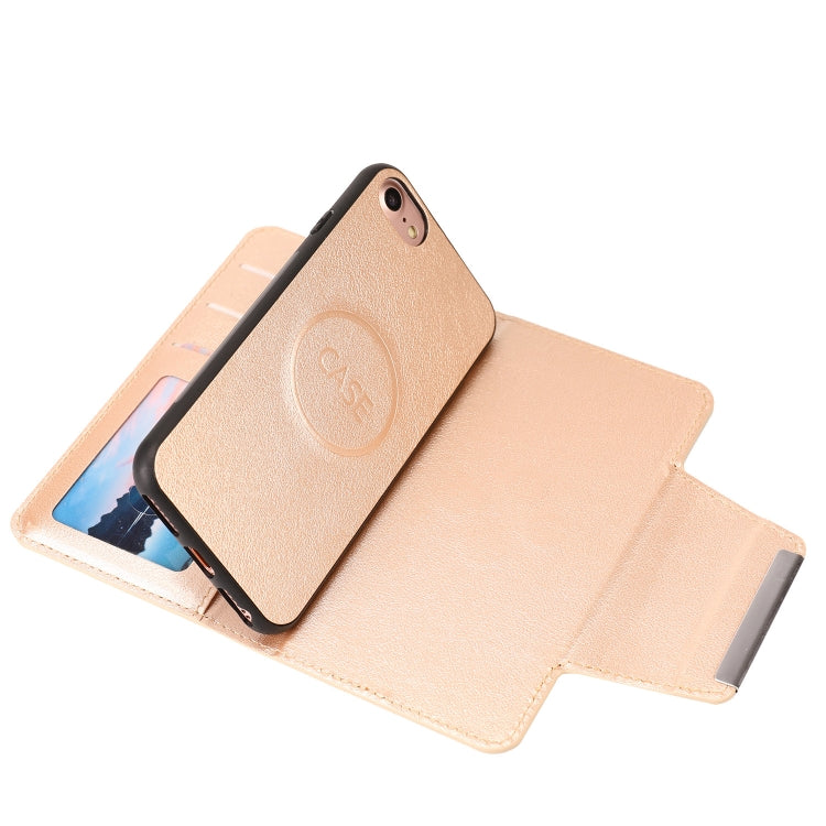 For iPhone SE 2022 / SE 2020 / 8 / 7 Ultra-thin Separable Magnetic Horizontal Flip Leather Case with Card Slot & Wallet