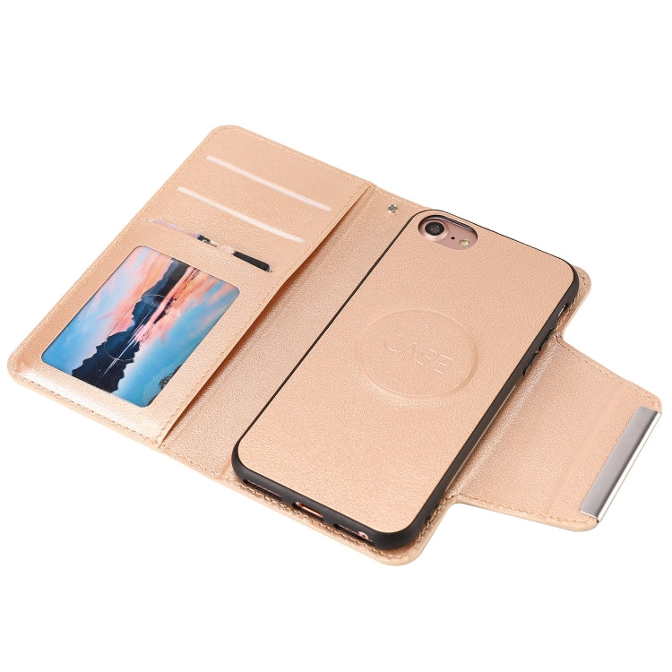 For iPhone SE 2022 / SE 2020 / 8 / 7 Ultra-thin Separable Magnetic Horizontal Flip Leather Case with Card Slot & Wallet