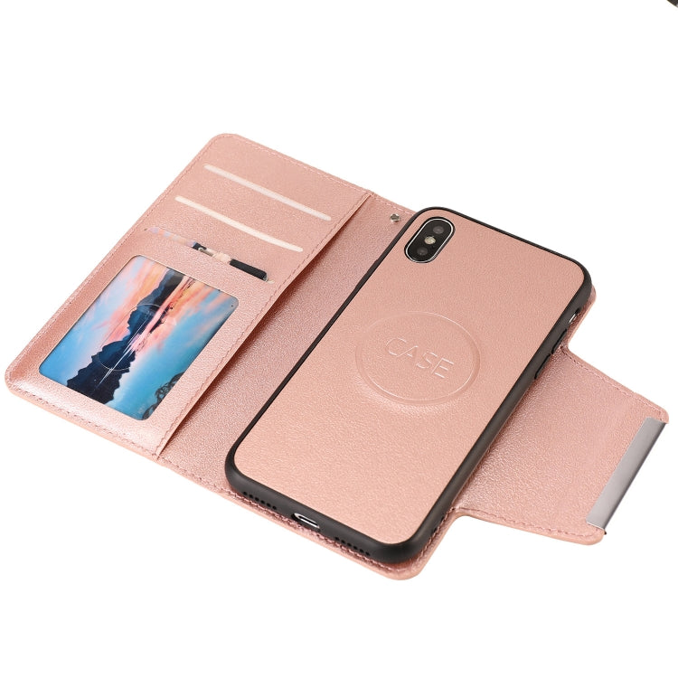 For iPhone X / XS Ultra-thin Separable Magnetic Horizontal Flip Leather Case with Card Slot & Wallet