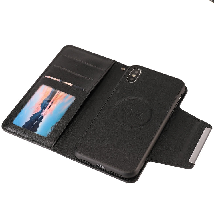 For iPhone X / XS Ultra-thin Separable Magnetic Horizontal Flip Leather Case with Card Slot & Wallet
