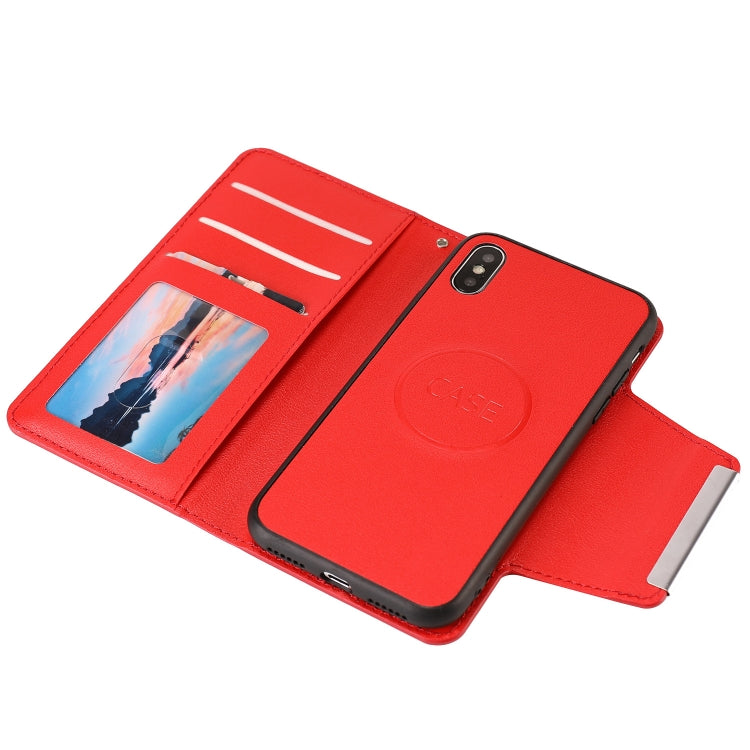 For iPhone X / XS Ultra-thin Separable Magnetic Horizontal Flip Leather Case with Card Slot & Wallet