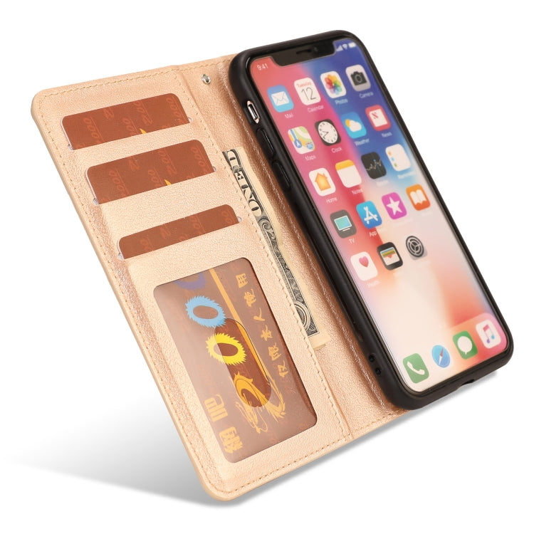 For iPhone X / XS Ultra-thin Separable Magnetic Horizontal Flip Leather Case with Card Slot & Wallet