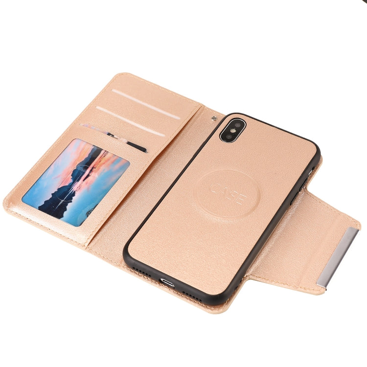 For iPhone X / XS Ultra-thin Separable Magnetic Horizontal Flip Leather Case with Card Slot & Wallet