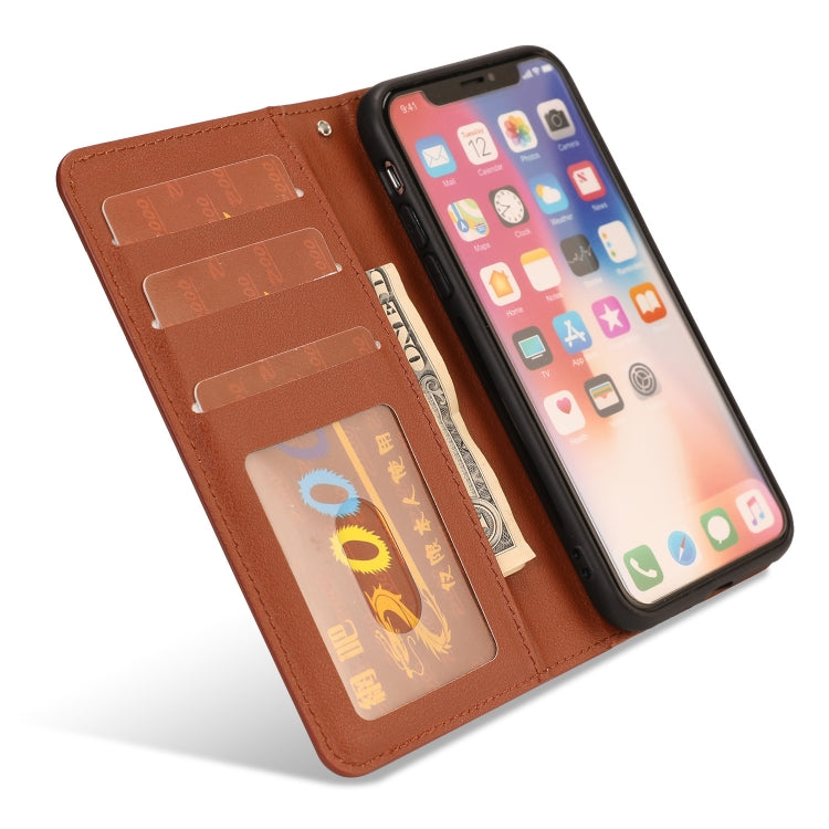 For iPhone X / XS Ultra-thin Separable Magnetic Horizontal Flip Leather Case with Card Slot & Wallet