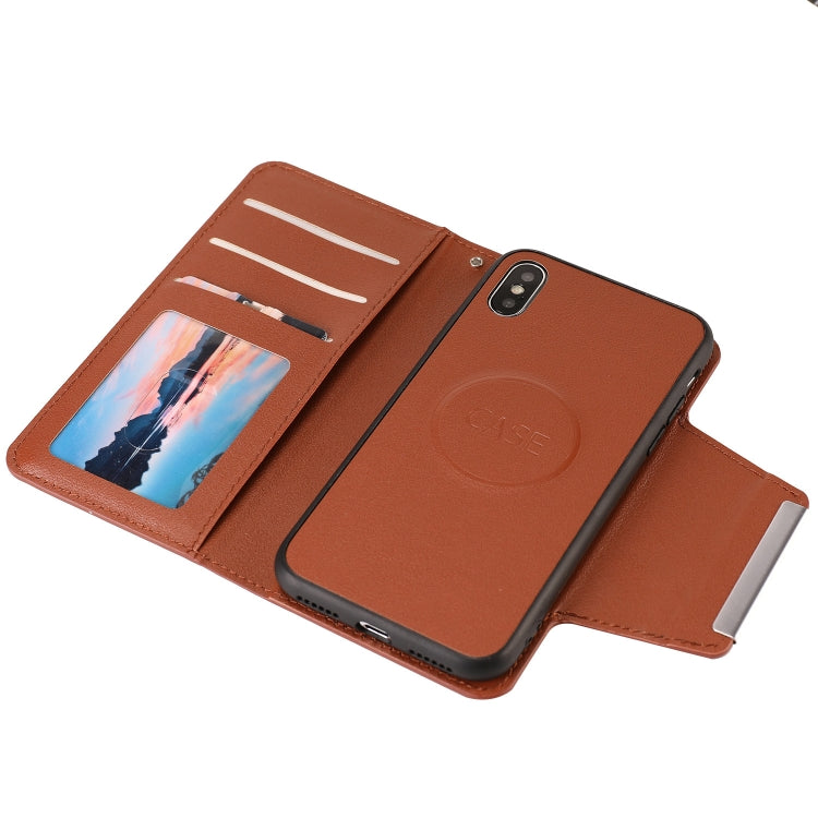 For iPhone X / XS Ultra-thin Separable Magnetic Horizontal Flip Leather Case with Card Slot & Wallet