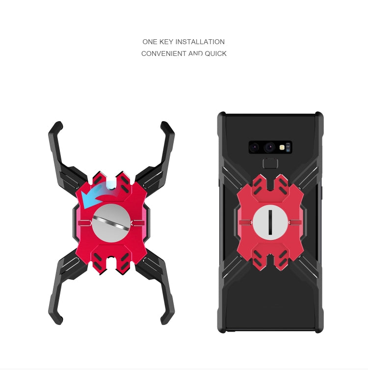 For Galaxy Note9 Hero Series Anti-fall Wear-resistant Metal Protective Case with Bracket