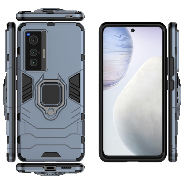 For vivo X70 Shockproof PC + TPU Protective Case with Magnetic Ring Holder