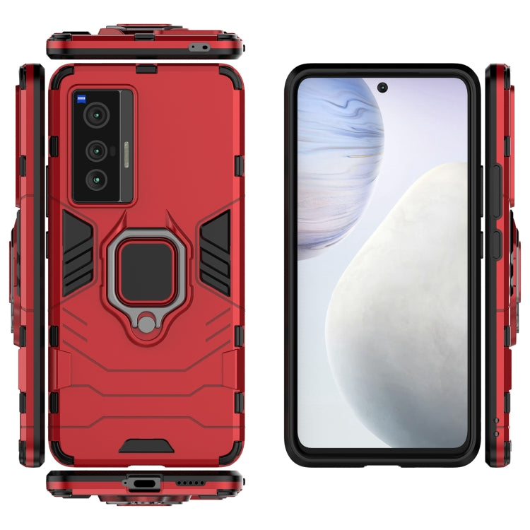 For vivo X70 Shockproof PC + TPU Protective Case with Magnetic Ring Holder