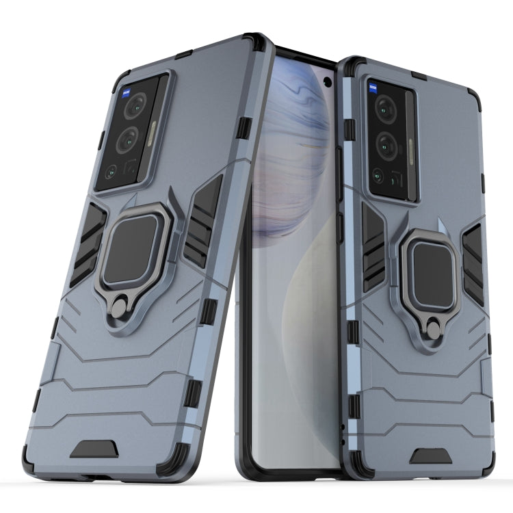 For vivo X70 Pro Shockproof PC + TPU Protective Case with Magnetic Ring Holder