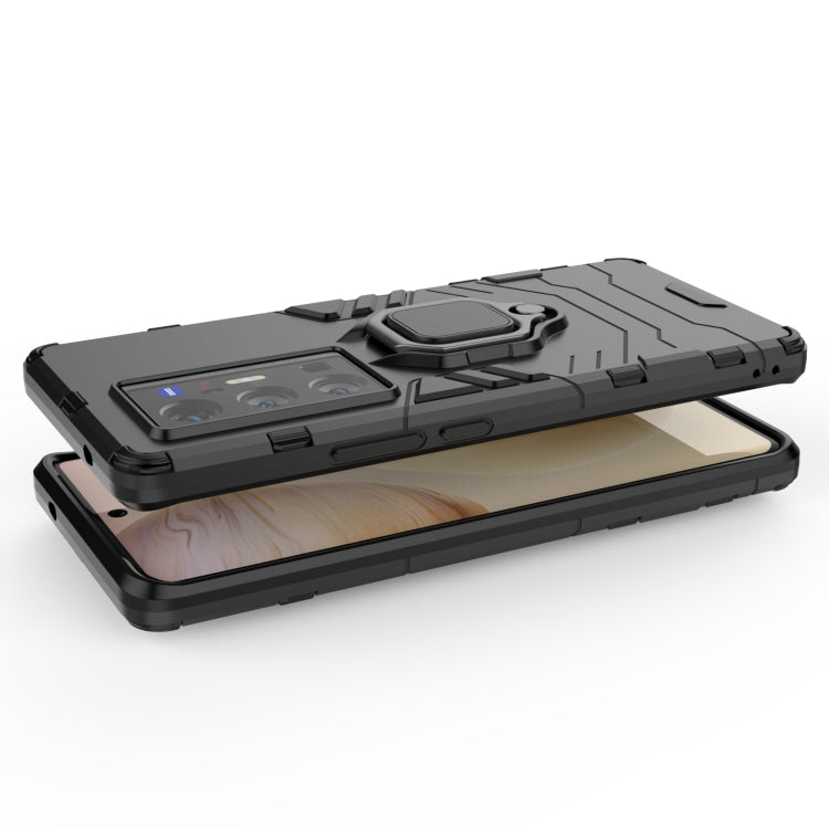 For vivo X70 Pro+ Shockproof PC + TPU Protective Case with Magnetic Ring Holder