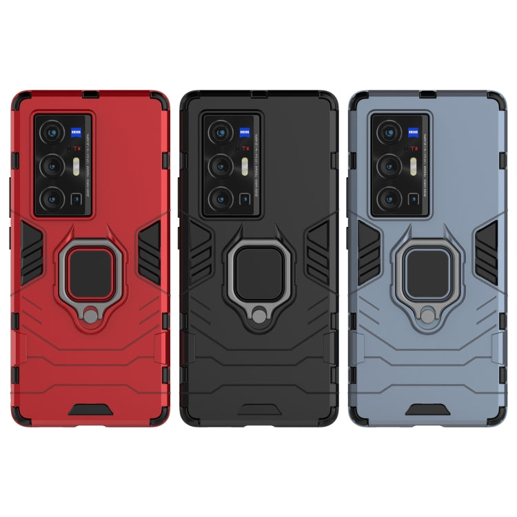 For vivo X70 Pro+ Shockproof PC + TPU Protective Case with Magnetic Ring Holder