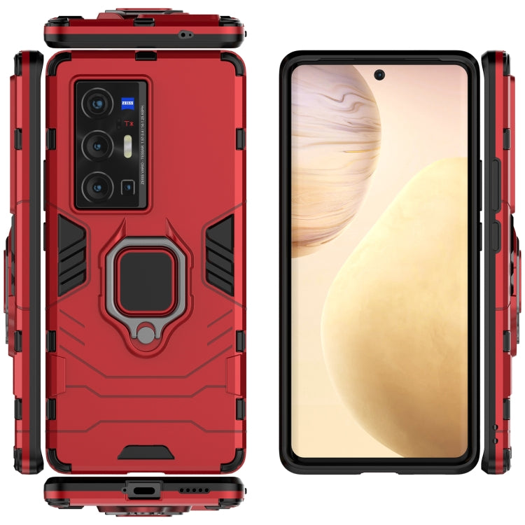 For vivo X70 Pro+ Shockproof PC + TPU Protective Case with Magnetic Ring Holder