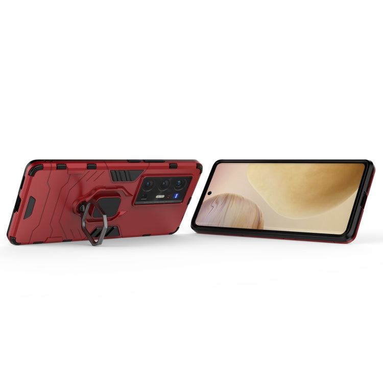 For vivo X70 Pro+ Shockproof PC + TPU Protective Case with Magnetic Ring Holder