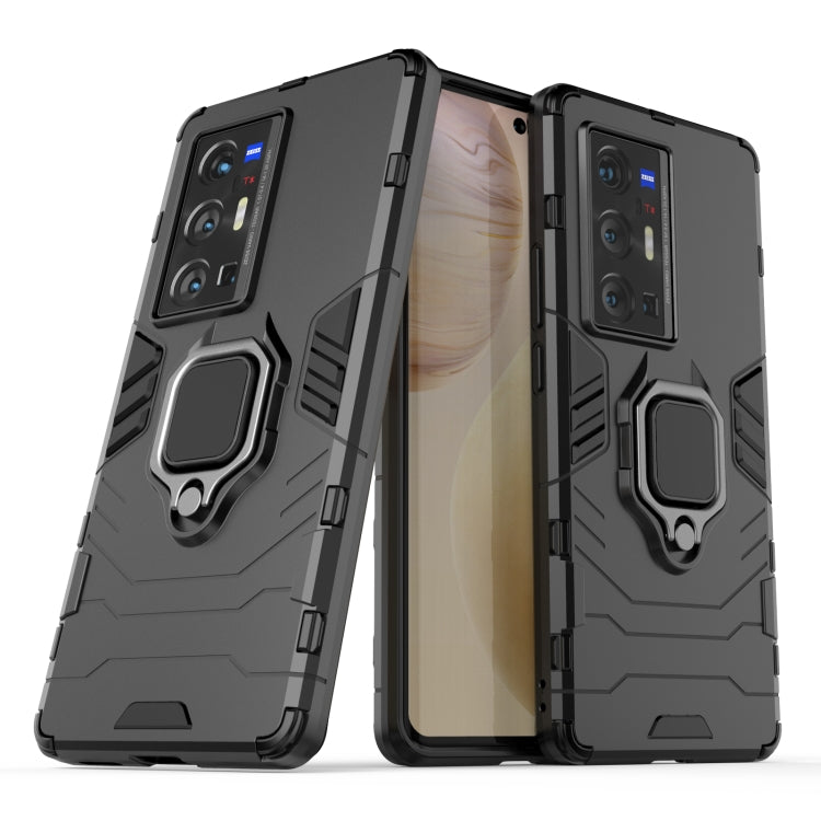 For vivo X70 Pro+ Shockproof PC + TPU Protective Case with Magnetic Ring Holder
