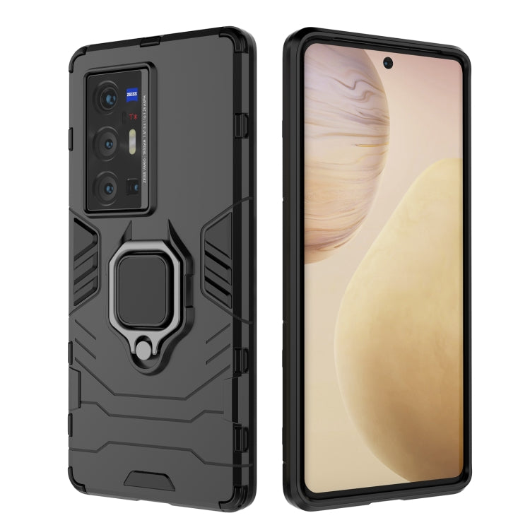 For vivo X70 Pro+ Shockproof PC + TPU Protective Case with Magnetic Ring Holder