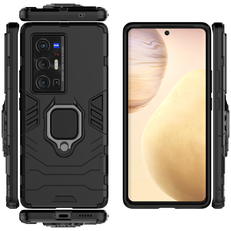 For vivo X70 Pro+ Shockproof PC + TPU Protective Case with Magnetic Ring Holder