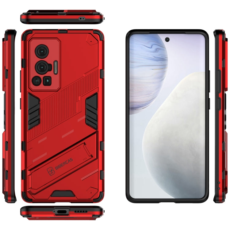For vivo X70 Pro Punk Armor 2 in 1 PC + TPU Shockproof Case with Invisible Holder