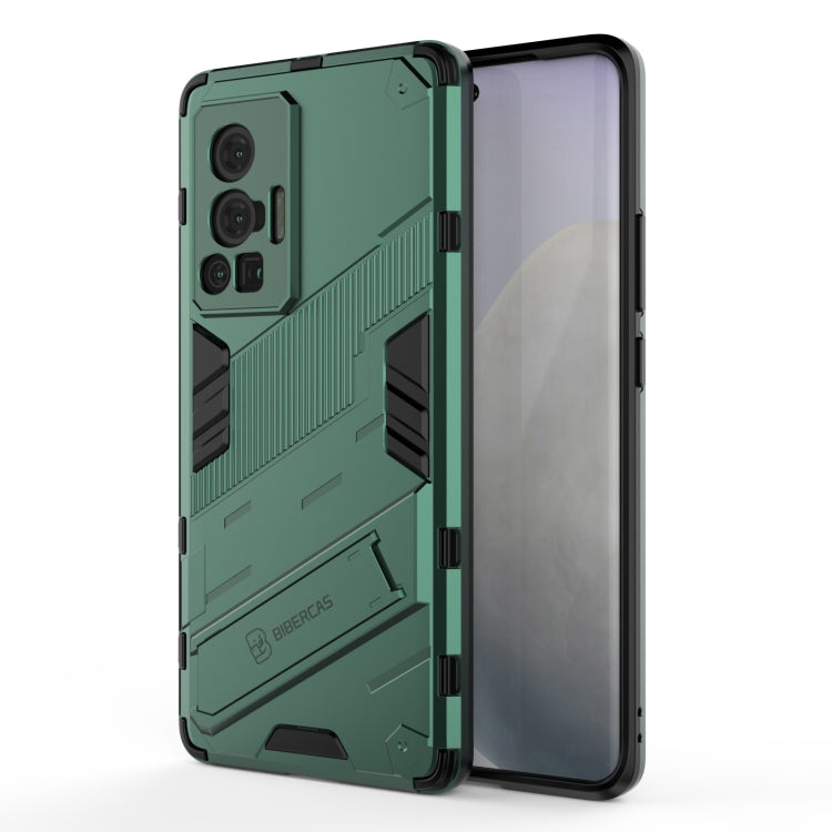 For vivo X70 Pro Punk Armor 2 in 1 PC + TPU Shockproof Case with Invisible Holder