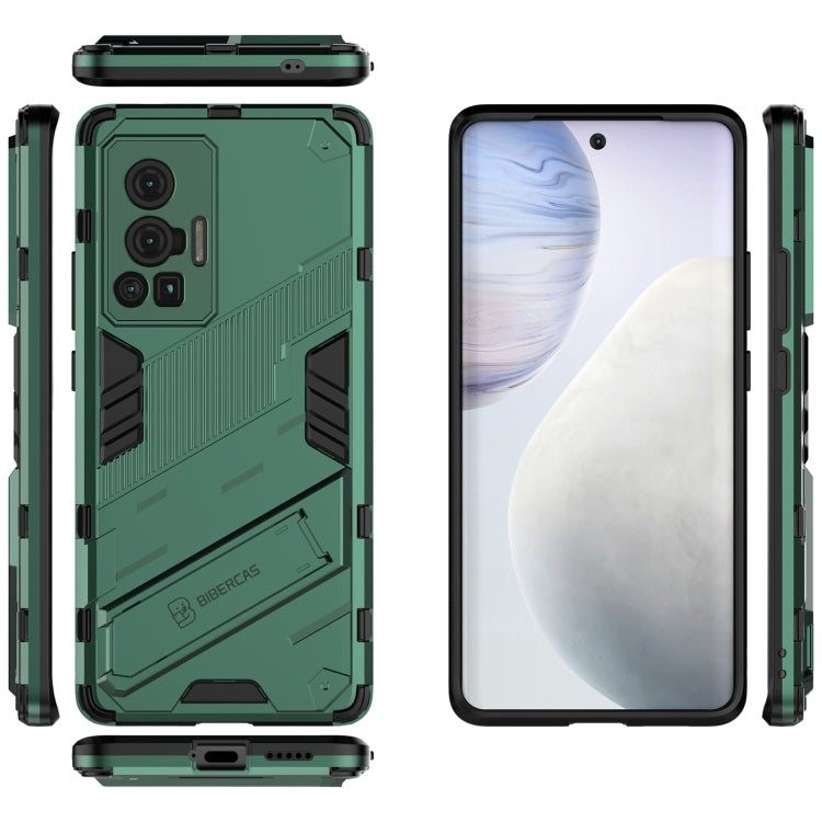 For vivo X70 Pro Punk Armor 2 in 1 PC + TPU Shockproof Case with Invisible Holder