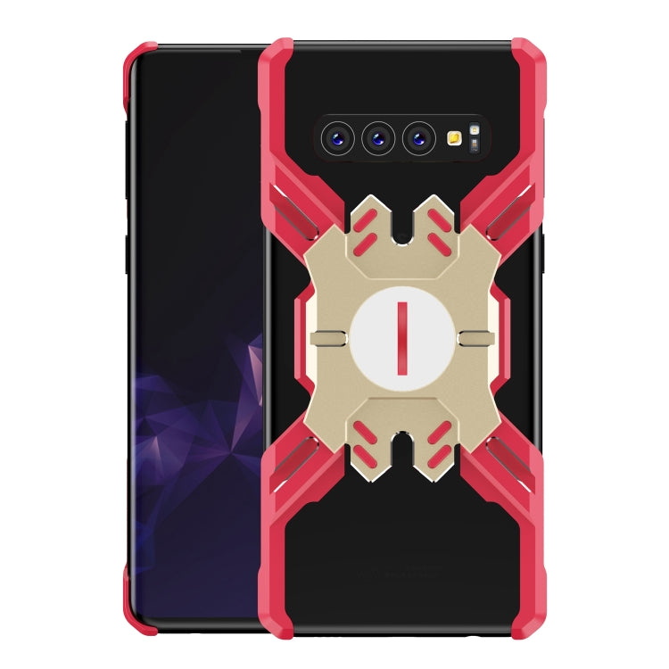 For Galaxy S10 Hero Series Anti-fall Wear-resistant Metal Protective Case with Bracket