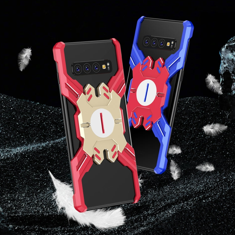For Galaxy S10 Hero Series Anti-fall Wear-resistant Metal Protective Case with Bracket