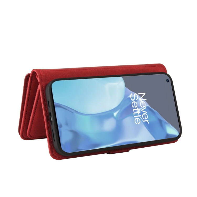 For OnePlus 9 Pro Skin Feel PU + TPU Horizontal Flip Leather Case With Holder & 15 Cards Slot & Wallet & Zipper Pocket & Lanyard