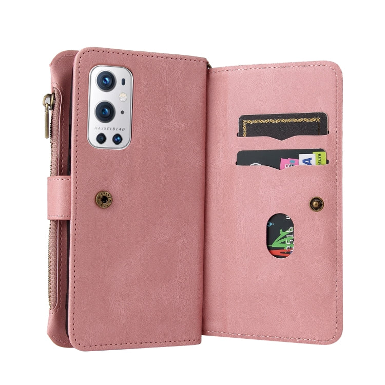 For OnePlus 9 Pro Skin Feel PU + TPU Horizontal Flip Leather Case With Holder & 15 Cards Slot & Wallet & Zipper Pocket & Lanyard
