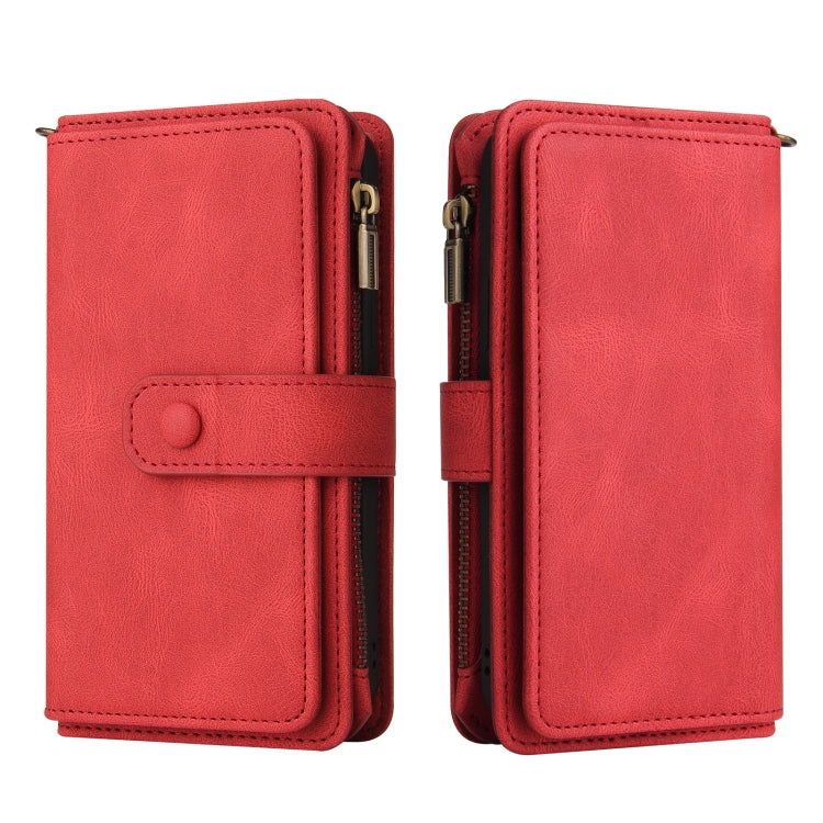 For OnePlus Nord CE 5G Skin Feel PU + TPU Horizontal Flip Leather Case With Holder & 15 Cards Slot & Wallet & Zipper Pocket & Lanyard