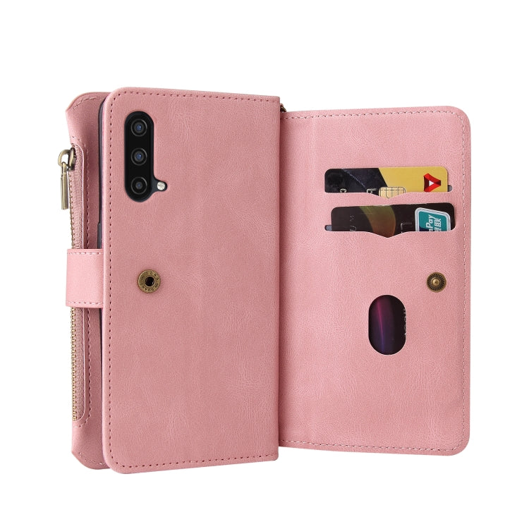 For OnePlus Nord CE 5G Skin Feel PU + TPU Horizontal Flip Leather Case With Holder & 15 Cards Slot & Wallet & Zipper Pocket & Lanyard